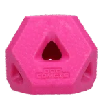Kostka na pamlsky z TPR gumy na pamlsky a žvýkací tyčinky, růžová – Dog Comets Treat Lock Cube
