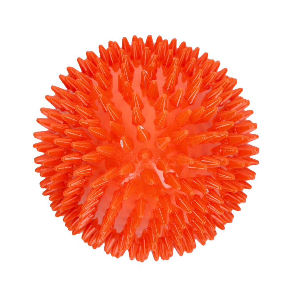 Aportovací hračka ve tvaru vejce s pískátkem a bodlinkami, oranžová L, Ø 100 x 150 mm – Dog Comets Cosmic Egg - Obrázek 3