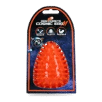 Aportovací hračka ve tvaru vejce s pískátkem a bodlinkami, oranžová M, Ø 80 x 110 mm – Dog Comets Cosmic Egg
