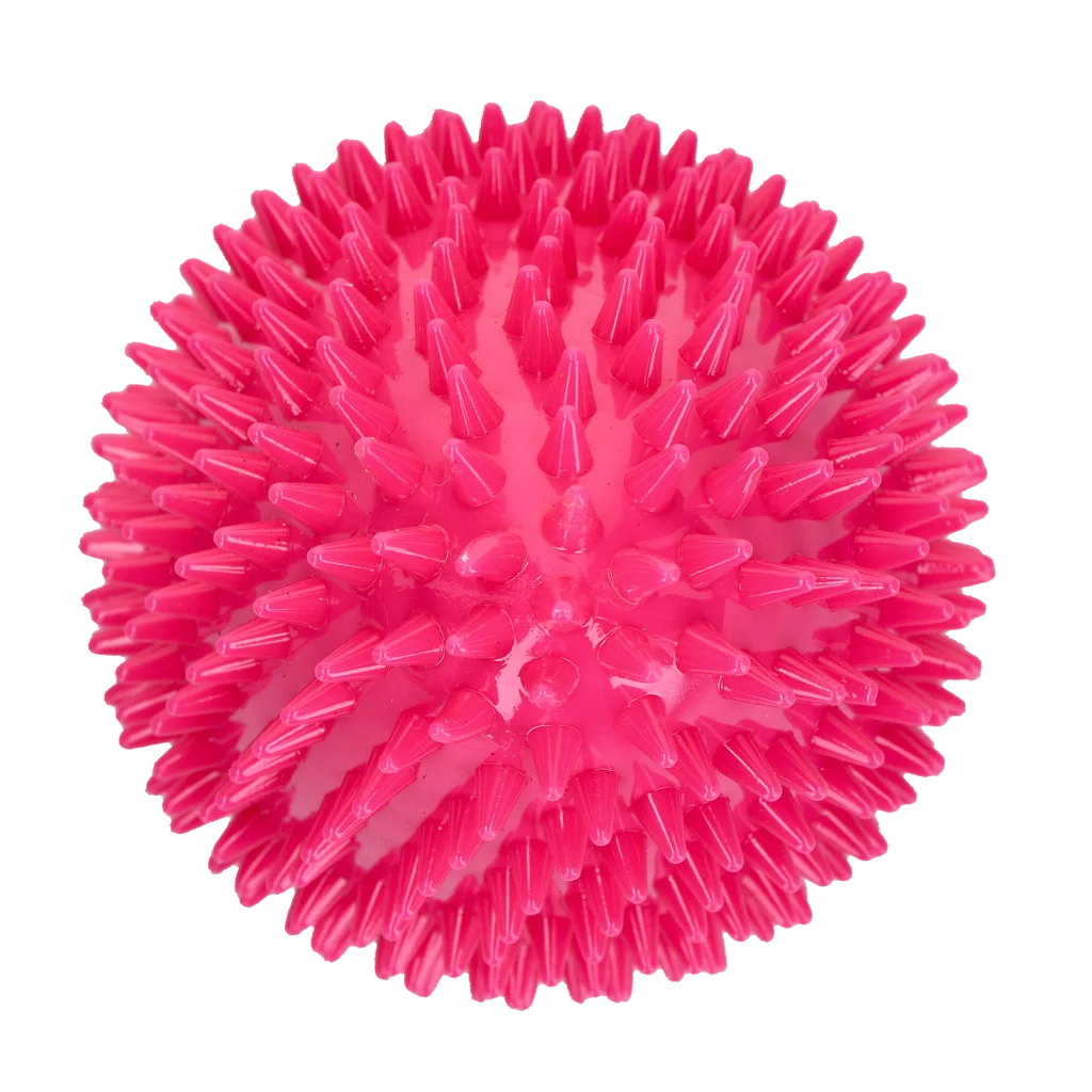 Aportovací hračka ve tvaru vejce s pískátkem a výstupky, růžová L, Ø 100 x 150 mm – Dog Comets Cosmic Egg - Obrázek 3