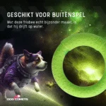 Aportovací kruh pro psy z pěnové gumy, plovoucí, zelený M, Ø 19 cm – Dog Comets UFO Ring - Obrázek 5