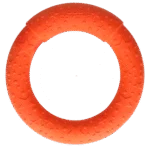Házecí kroužek pro psy z pěnové gumy, plovoucí, oranžový M, Ø 19 cm – Dog Comets UFO Ring - Obrázek 3
