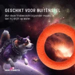 Házecí kroužek pro psy z pěnové gumy, plovoucí, oranžový M, Ø 19 cm – Dog Comets UFO Ring - Obrázek 5