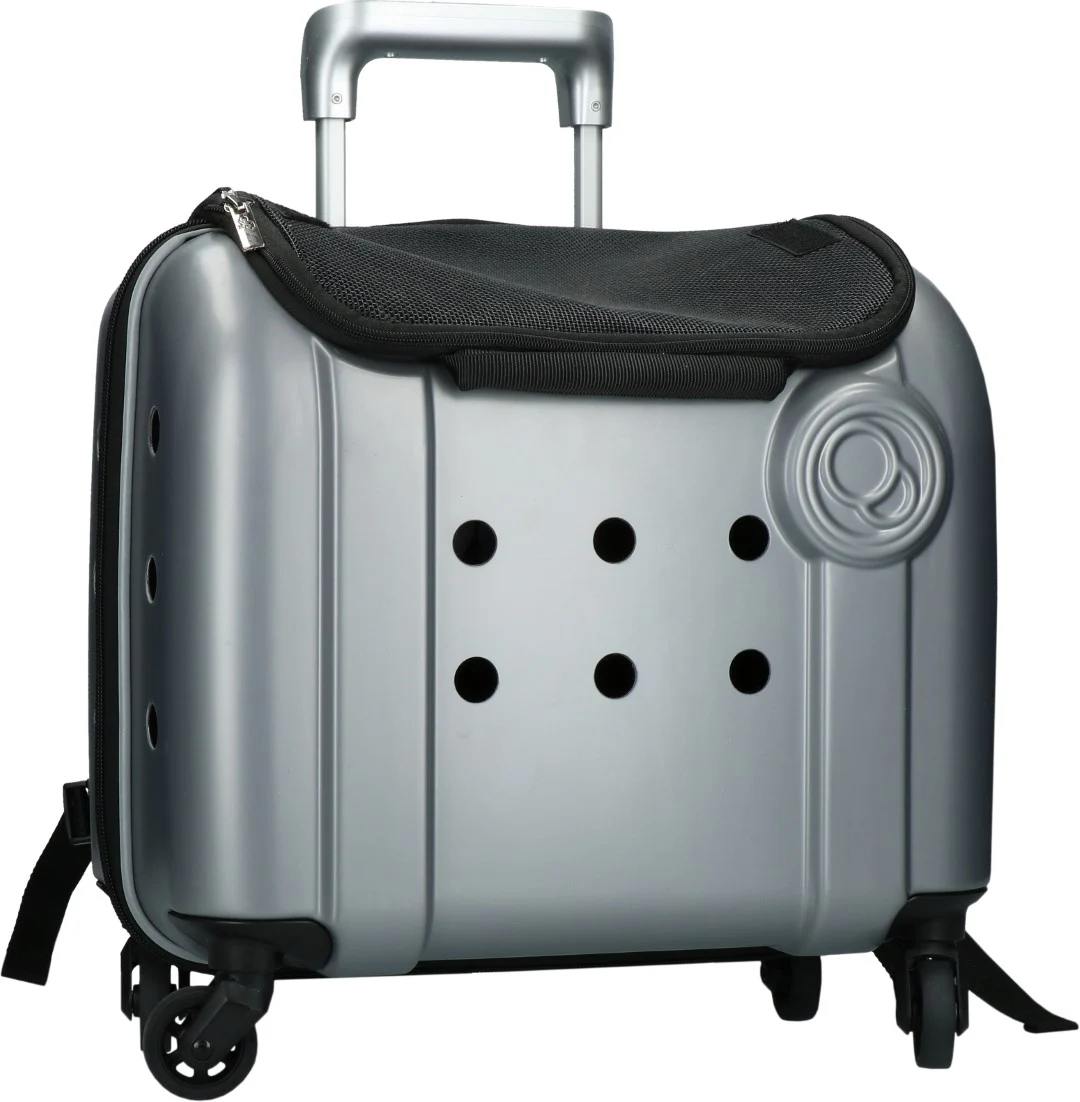 COMPA007.jpg Přepravní taška na psa na kolečkách s funkcí batohu, šedá, 40 x 25 x 31 cm – Compaws Trolley London - Obrázek 1