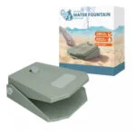 Fontána na vodu s nožním pedálem a přípojkou na zahradní hadici, olivově zelená – Coolpets Splash Water Fountain