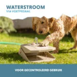 Vodní fontána s nožním pedálem a připojením k zahradní hadici, béžová – Coolpets Splash Water Fountain - Obrázek 4