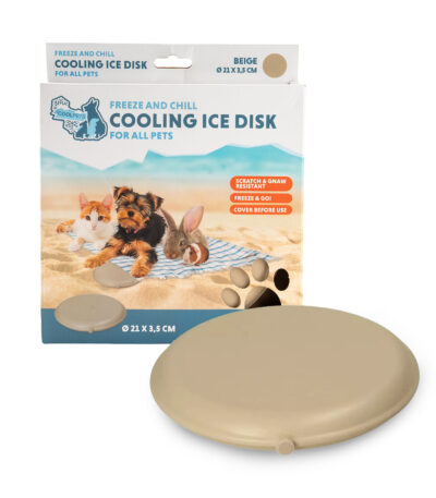 Chladicí disk pro psy, béžový, k zamrazení – Coolpets Cooling Disc