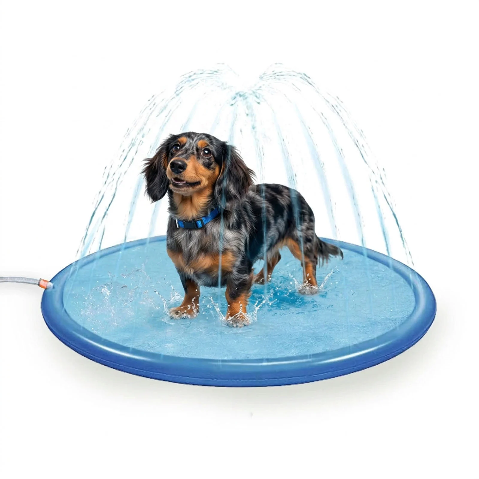 Rozstřikovací podložka pro psy s připojením na zahradní hadici, S 100 cm – Coolpets Splash Sprinkler Pad - Obrázek 1