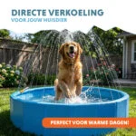 Bazének pro psy s rozprašovači, průměr 120 cm, výška okraje 30 cm – Coolpets Splash Sprinkler Pool - Obrázek 2