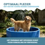 Bazének pro psy s rozprašovači, průměr 120 cm, výška okraje 30 cm – Coolpets Splash Sprinkler Pool - Obrázek 4