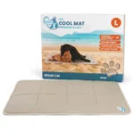 Chladicí podložka pro psy s pevným gelem, béžová, L, 90 x 60 cm – Coolpets Gel Cooling Mat