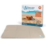 Chladicí podložka pro psy s pevným gelem, béžová, M, 76 x 50 cm – Coolpets Gel Cooling Mat
