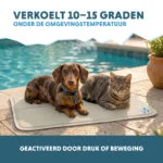 Chladicí podložka pro psy s pevným gelem, béžová, M, 76 x 50 cm – Coolpets Gel Cooling Mat - Obrázek 4