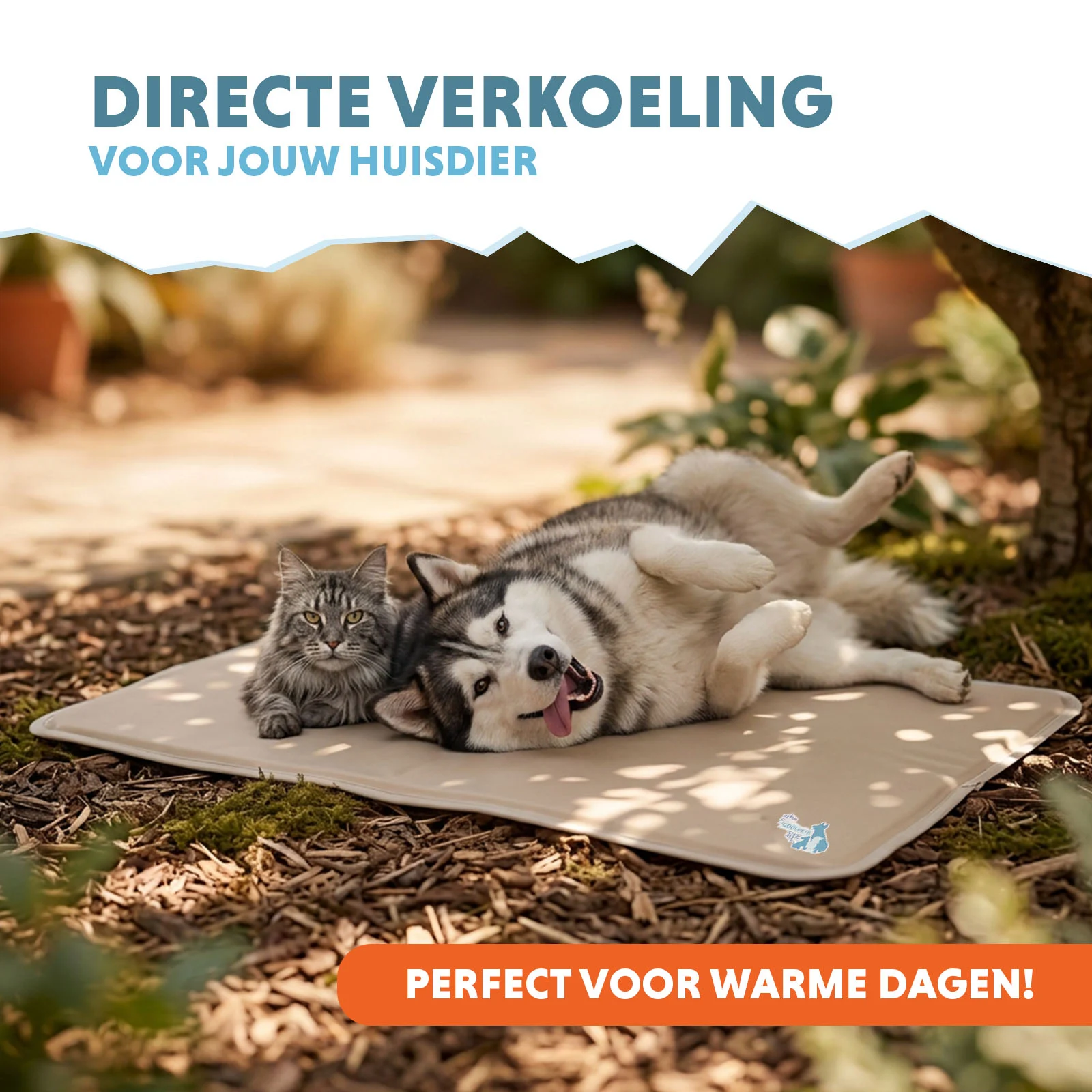 Chladicí podložka pro psy s pevným gelem, béžová, XL 120 x 70 cm – Coolpets Gel Cooling Mat - Obrázek 2