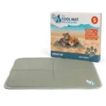 Chladicí podložka pro psy s tuhou gelovou náplní, olivově zelená, S 50 x 40 cm – Coolpets Gel Cooling Mat