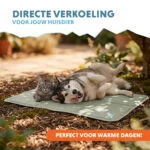 Chladicí podložka pro psy s pevným gelem, olivově zelená, XL 120 x 70 cm – Coolpets Gel Cooling Mat - Obrázek 2