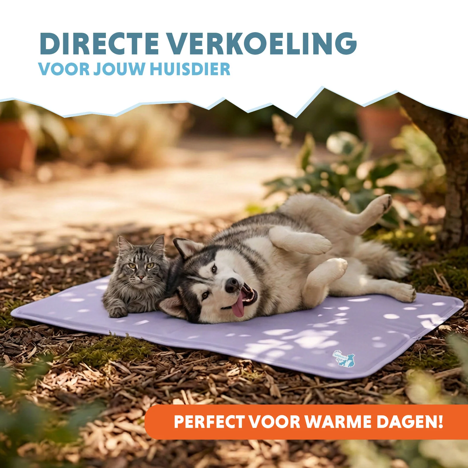 Chladicí podložka pro psy s pevnou gelovou náplní, lila, XL 120 x 70 cm – Coolpets Gel Cooling Mat - Obrázek 2