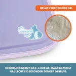 Chladicí podložka pro psy s pevnou gelovou náplní, lila, XL 120 x 70 cm – Coolpets Gel Cooling Mat - Obrázek 3