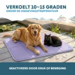 Chladicí podložka pro psy s pevnou gelovou náplní, lila, XL 120 x 70 cm – Coolpets Gel Cooling Mat - Obrázek 4