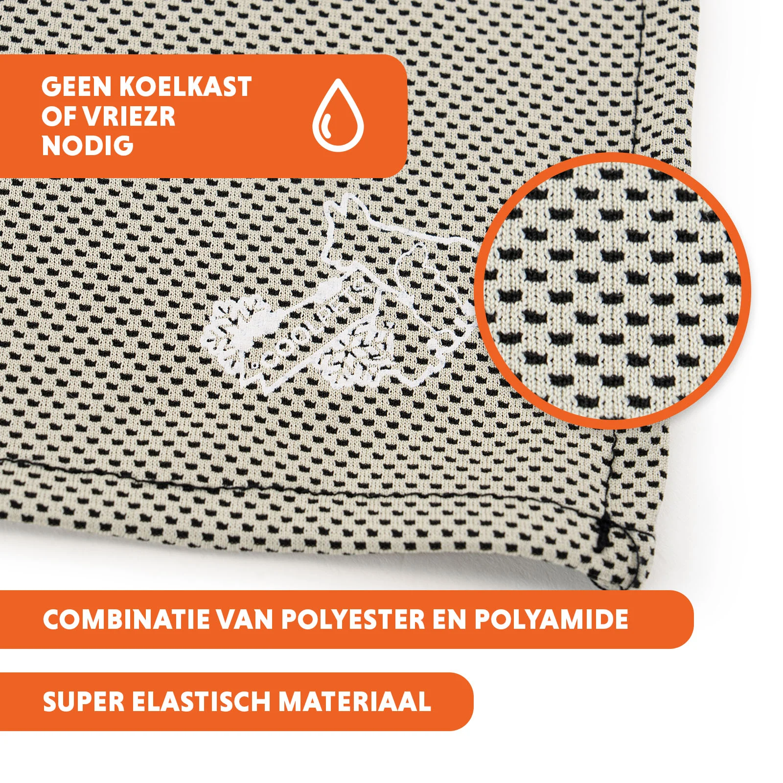 Chladicí šátek pro psy, béžový, S, 45 x 20 cm – Coolpets Cooling Bandana - Obrázek 3