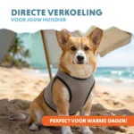 Chladicí vesta pro psy, vodou aktivovaná, M, délka zad 30 cm – Coolpets Cooling Vest - Obrázek 2
