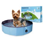 Skládací bazének pro psy s protiskluzovým dnem, ø 80 x 20 cm – Coolpets Splash Dog Pool