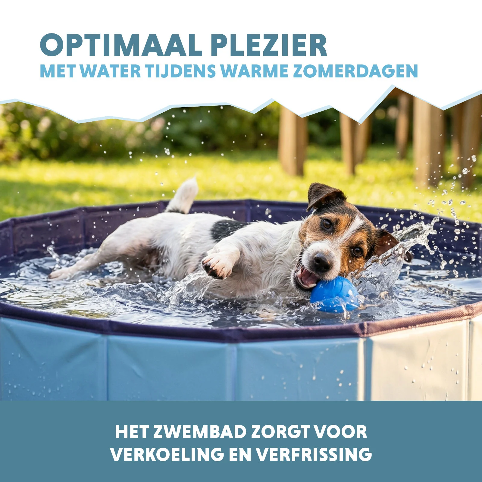 Skládací bazének pro psy s protiskluzovým dnem, ø 120 x 30 cm – Coolpets Splash Dog Pool - Obrázek 4