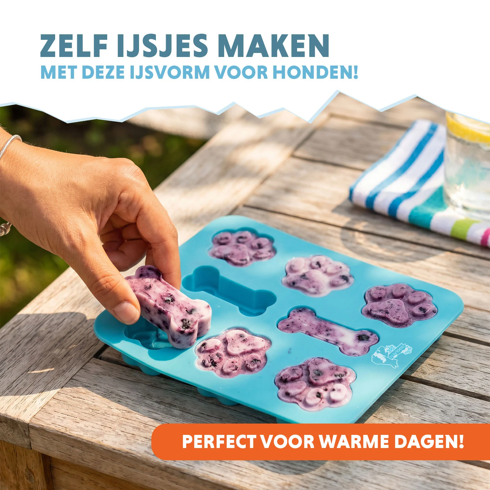 Forma na 8 psích zmrzlin – Coolpets Dog Ice Mix Tray - Obrázek 3