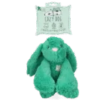 Plyšový králíček pro psy s tlukotem srdce a ohřívacím sáčkem, zelený, 30 x 20 cm – Cozy Dog Bunny