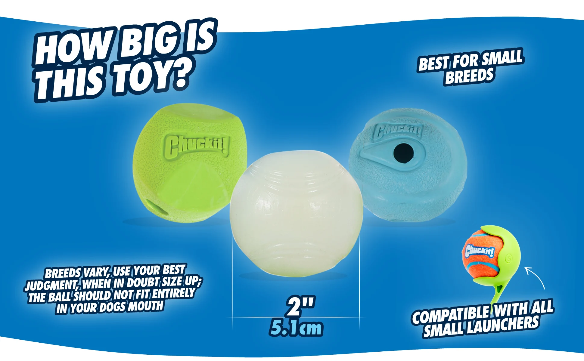 Míčky pro psy na aportování, 3 kusy, Ø 6 cm – Chuckit! Fetch Medley Gen 3 - Obrázek 5