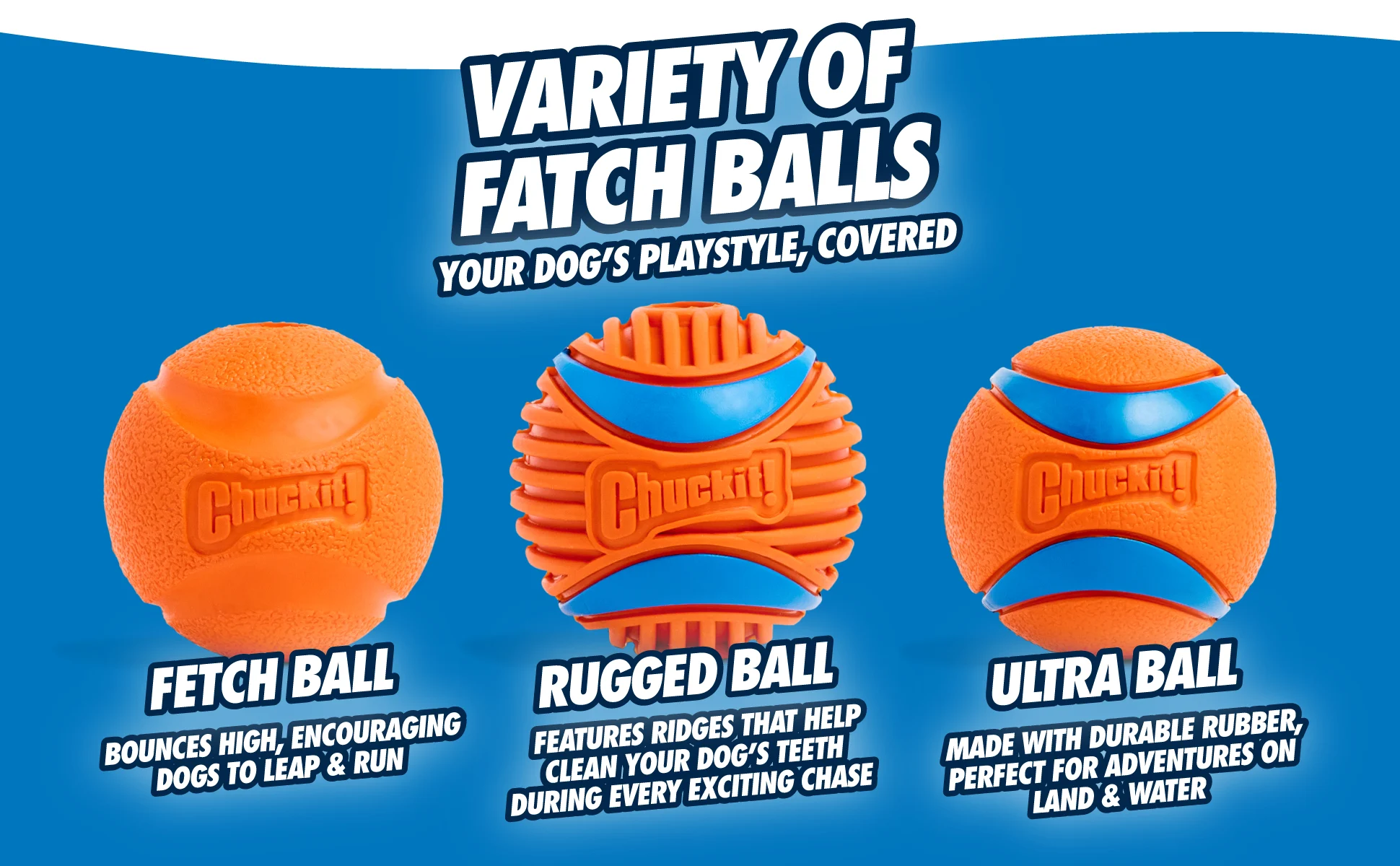 Gumový míček pro psy, Ø 6 cm, 2 ks – Chuckit! Fetch Ball M - Obrázek 6