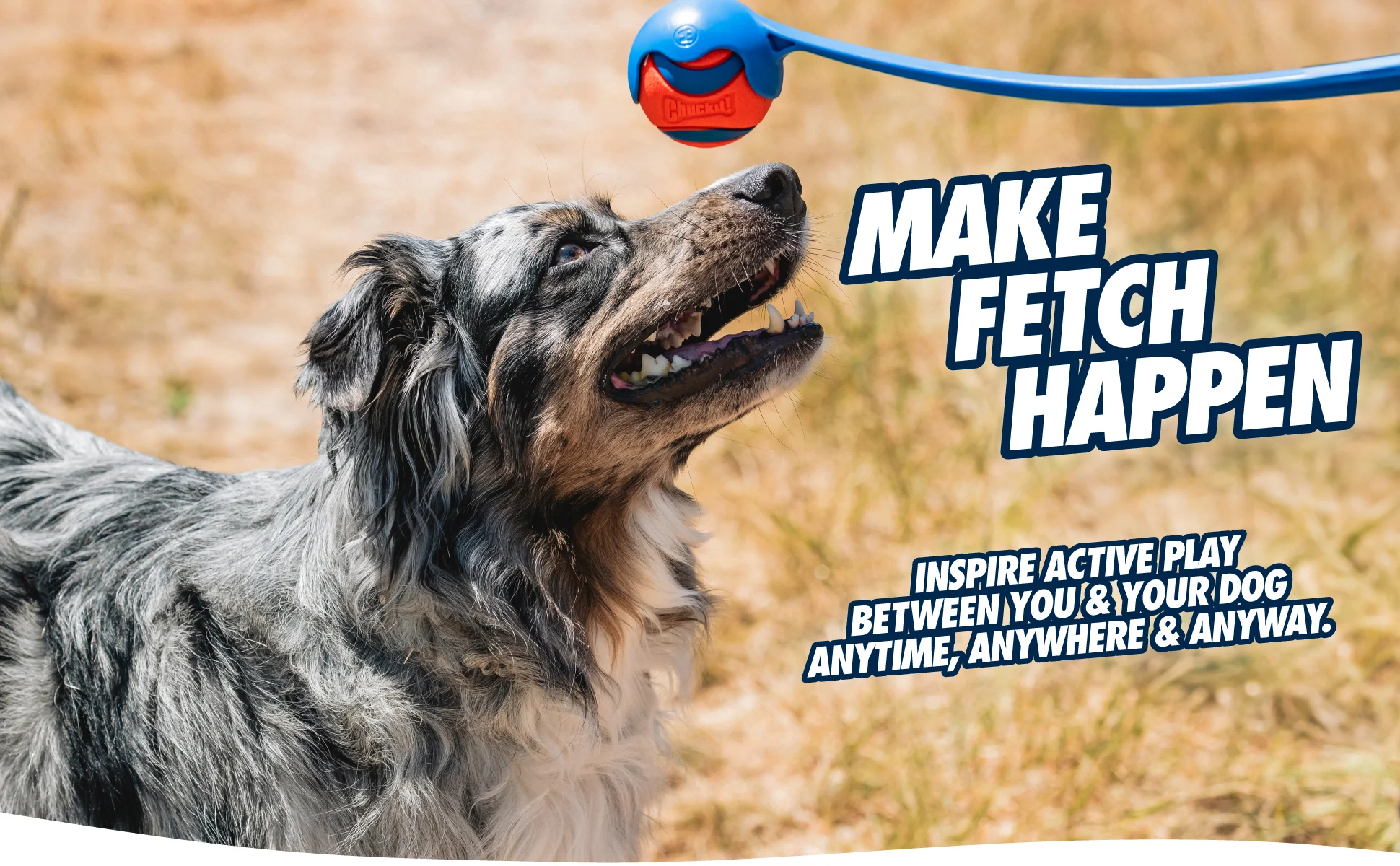 Házeč na psí míčky M s tenisovým míčkem, 45 cm – Chuckit! Sport Launcher - Obrázek 6