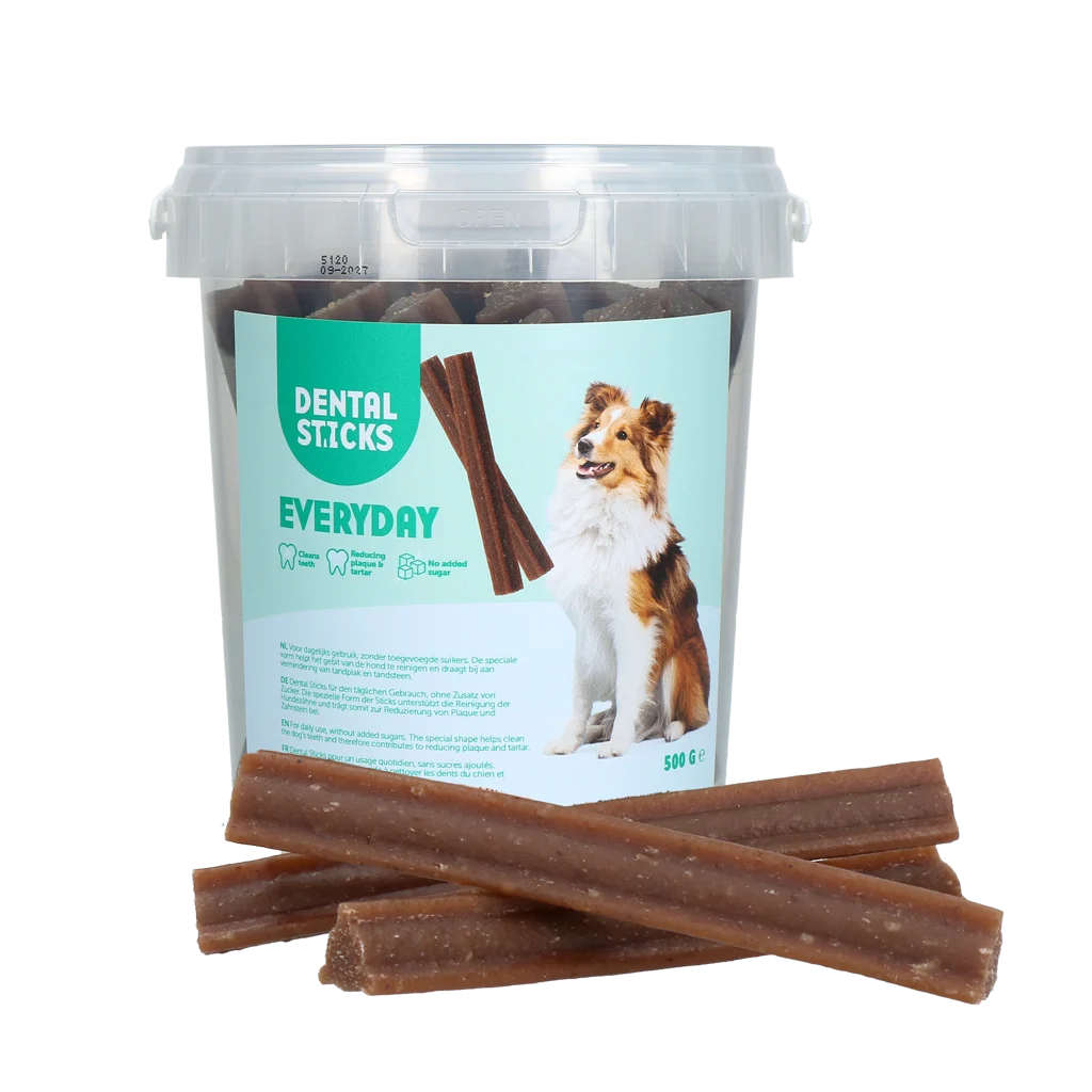 Žvýkací tyčinky pro psy, s nízkým obsahem tuku, 500 g – Dental Sticks - Obrázek 1