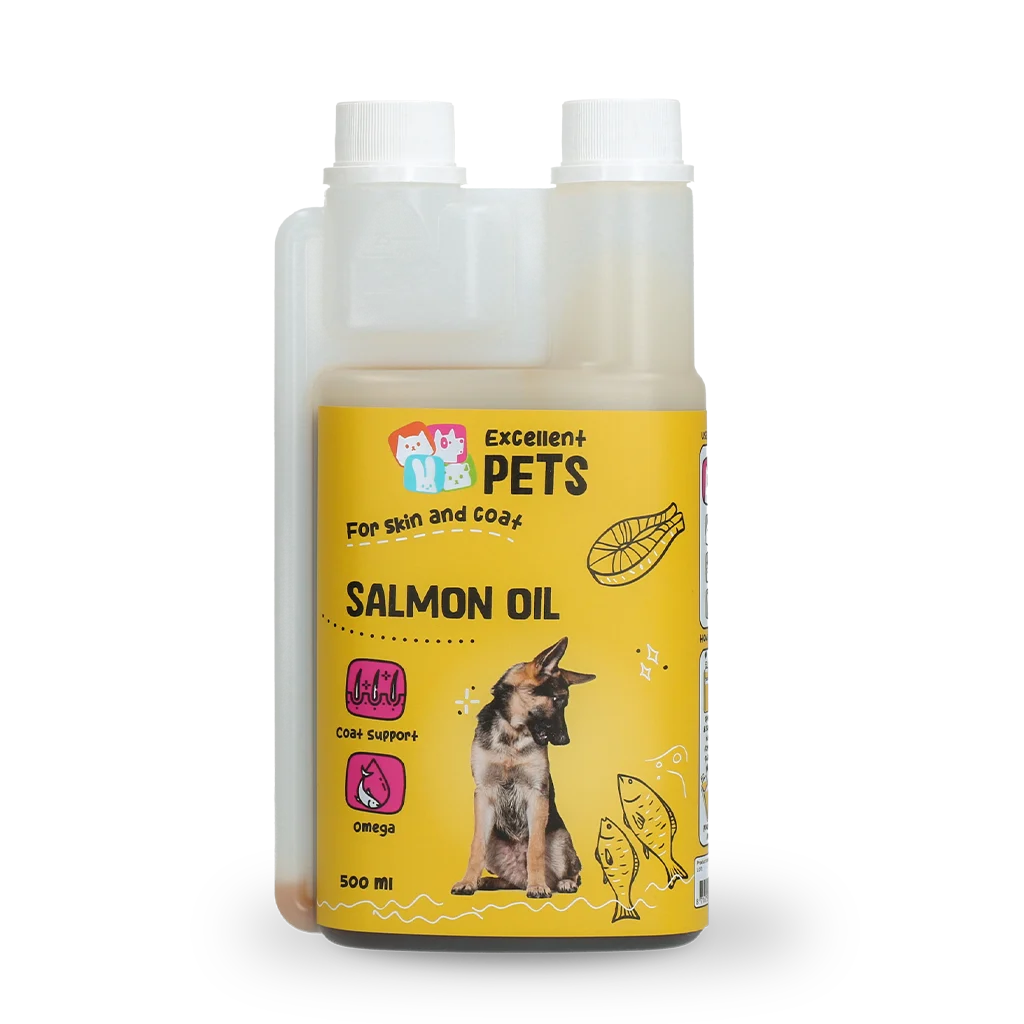 Lososový olej pro psy s omega 3 a 6, 500 ml – Excellent Pets Dog Salmon Oil - Obrázek 1