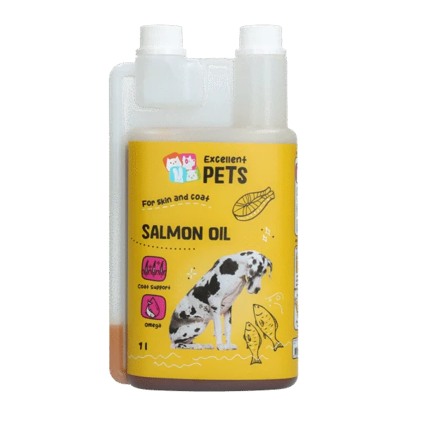 Lososový olej pro psy s omega 3 a 6, 1000 ml – Excellent Pets Dog Salmon Oil