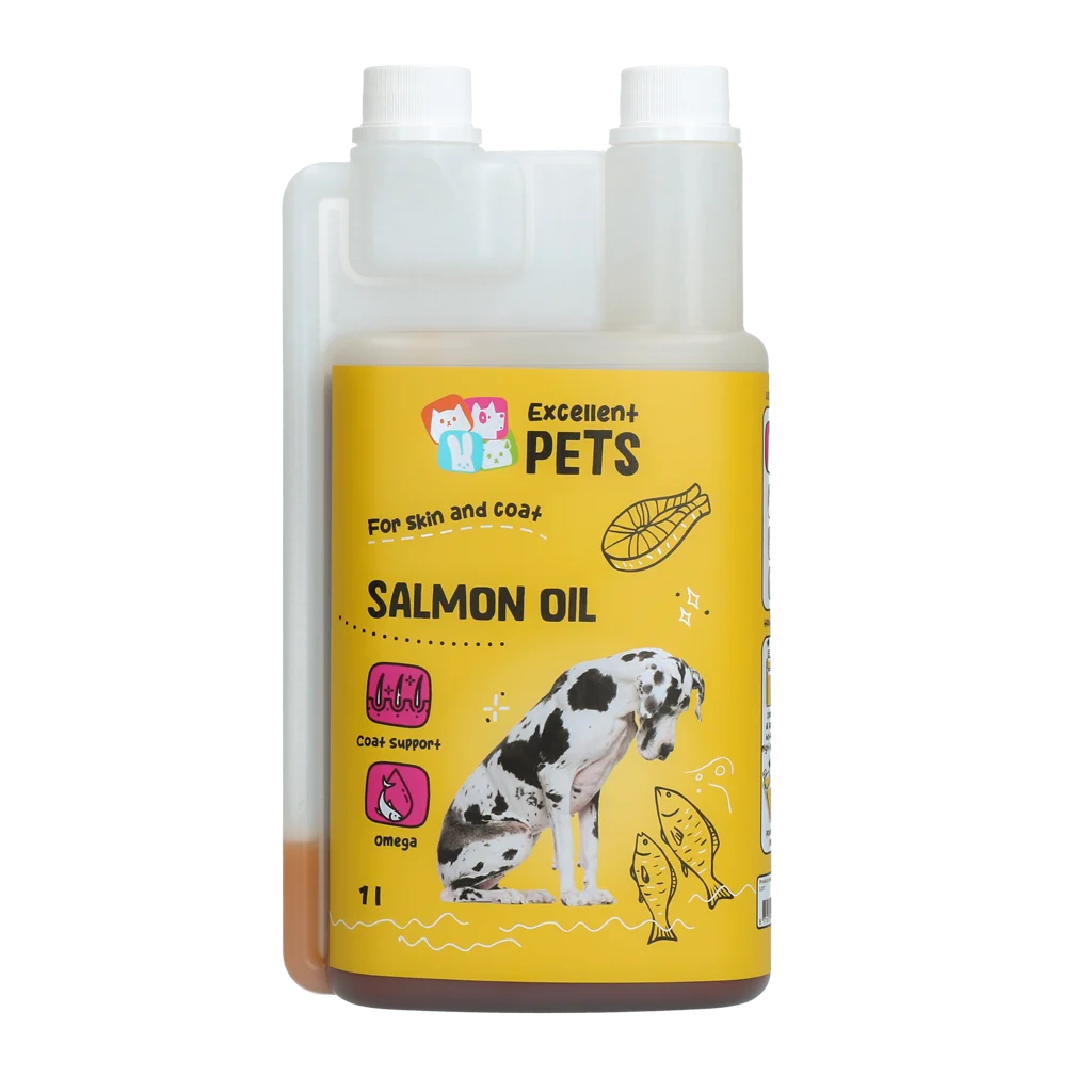 Lososový olej pro psy s omega 3 a 6, 1000 ml – Excellent Pets Dog Salmon Oil - Obrázek 1