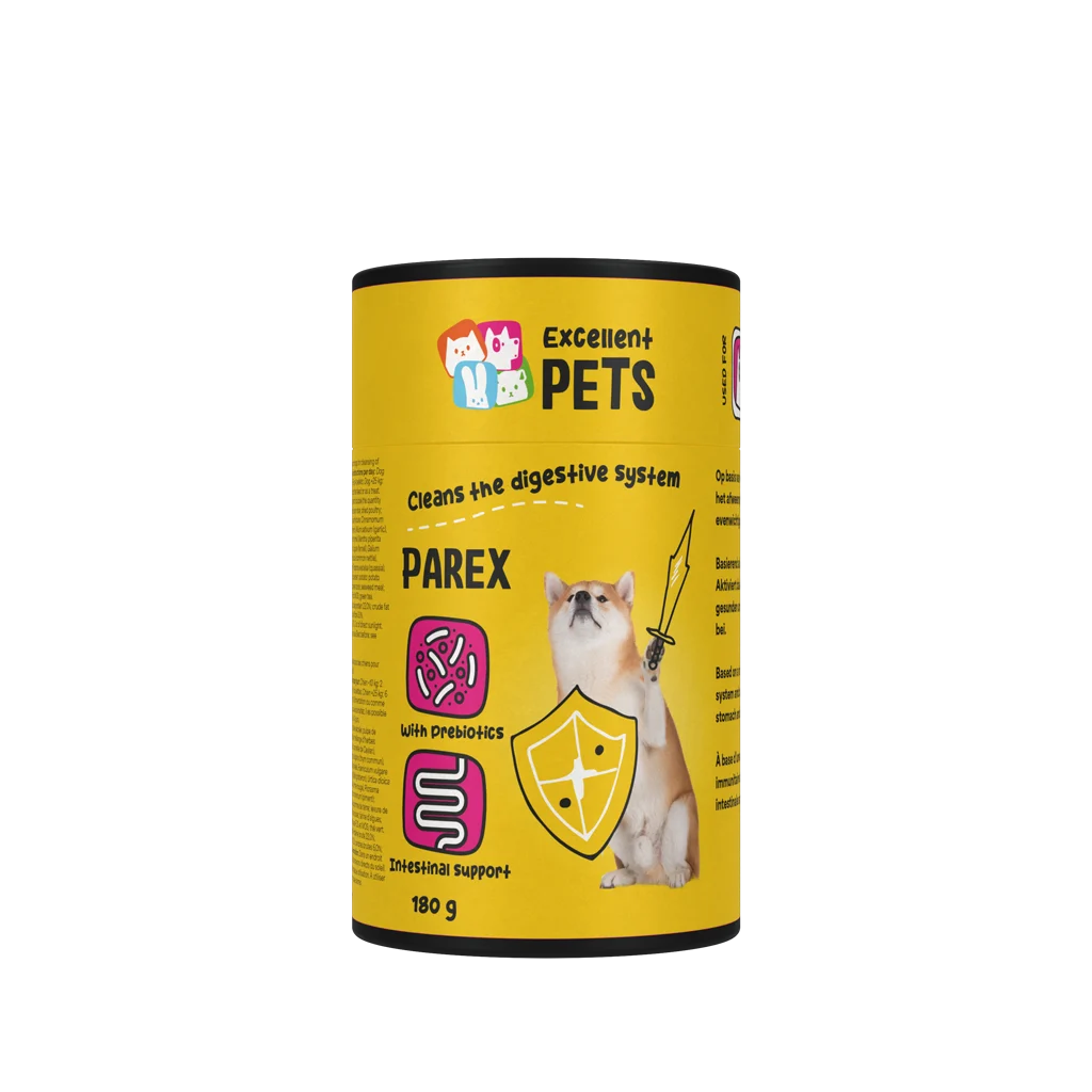 Doplněk stravy pro psy s prebiotiky ve formě granulí, 180 g – Excellent Pets Dog Parex - Obrázek 1