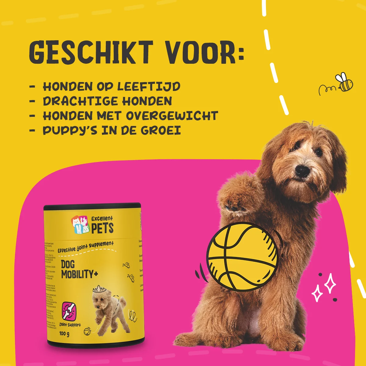 Kloubní doplněk stravy pro psy v prášku, 750 g – Excellent Pets Dog Mobility+ - Obrázek 6