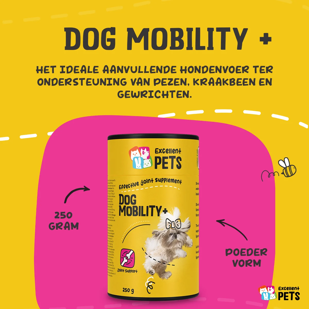 Kloubní doplněk pro psy v prášku, 250 g – Excellent Pets Dog Mobility+ - Obrázek 4