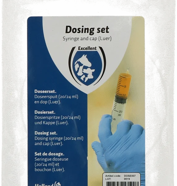 Dávkovací sada s dávkovací stříkačkou 20/24 ml a uzávěrem Luer