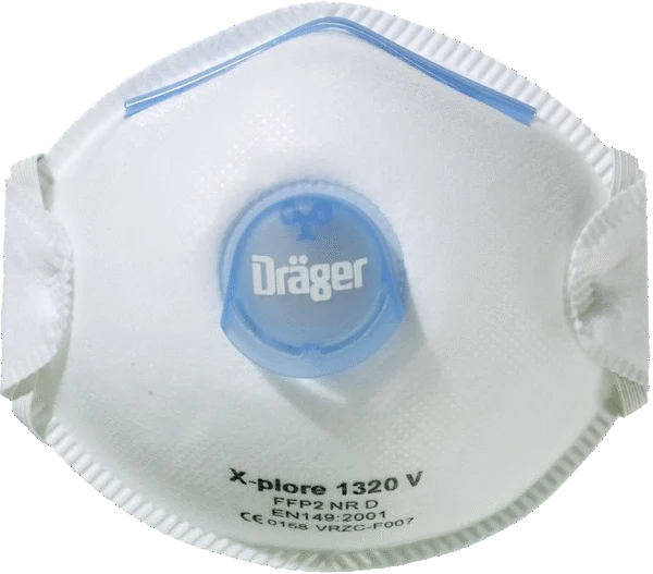 Prachová polomaska FFP2 s výdechovým ventilem, 10 kusů – Dräger X-plore 1320 FFP2 V