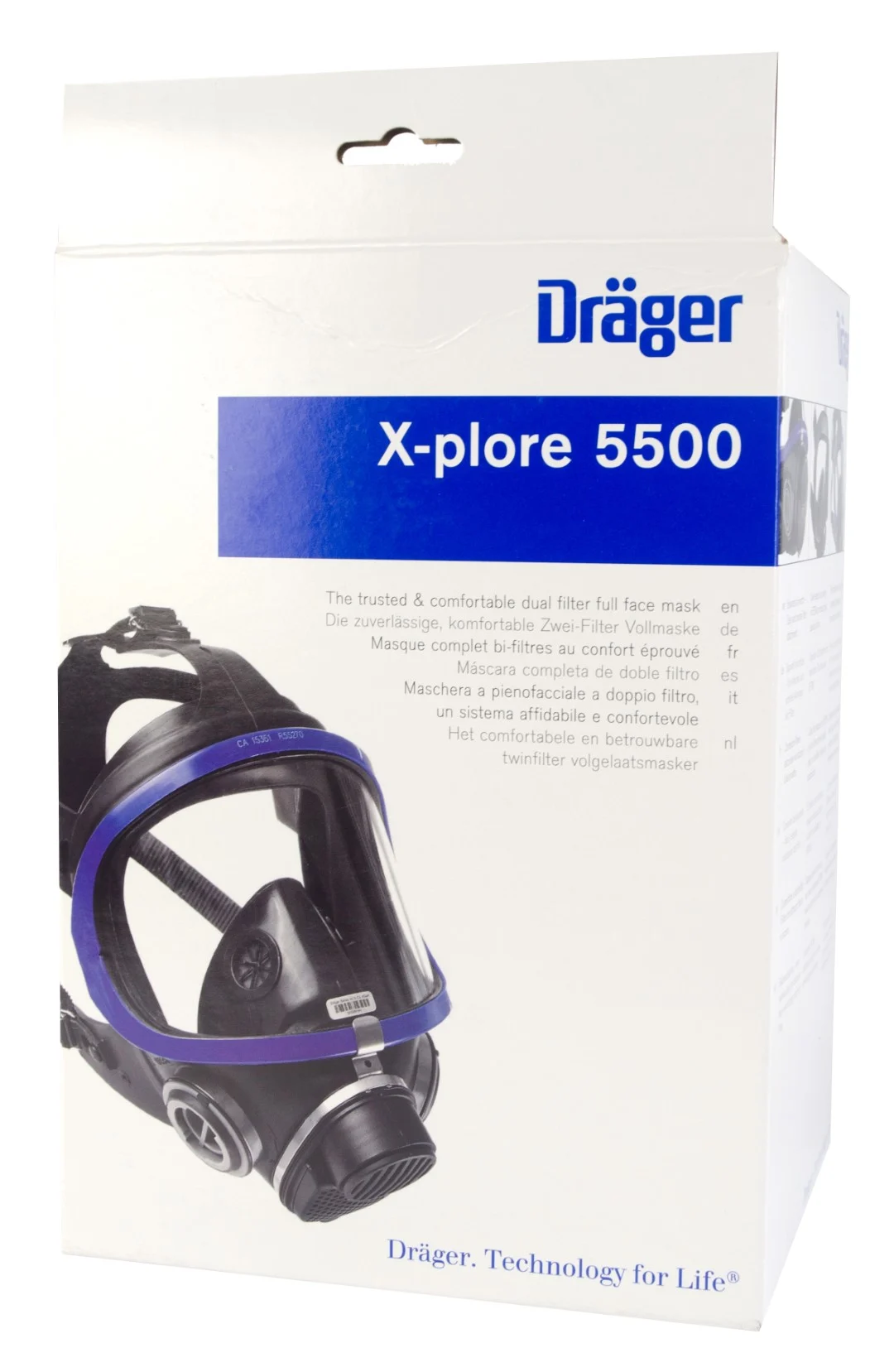 Celoobličejová maska s bajonetovým připojením pro dva filtry, bez filtrů – Dräger X-plore 5500 - Obrázek 3