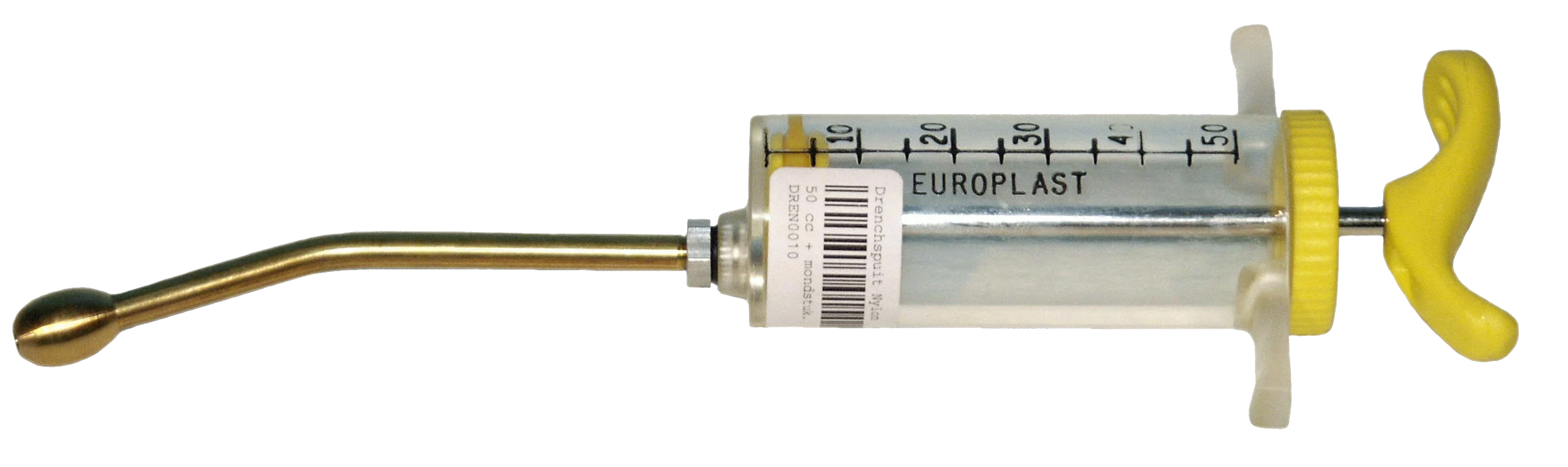 Drenchovací stříkačka z nylonu, 50 ml, s náustkem - Obrázek 1