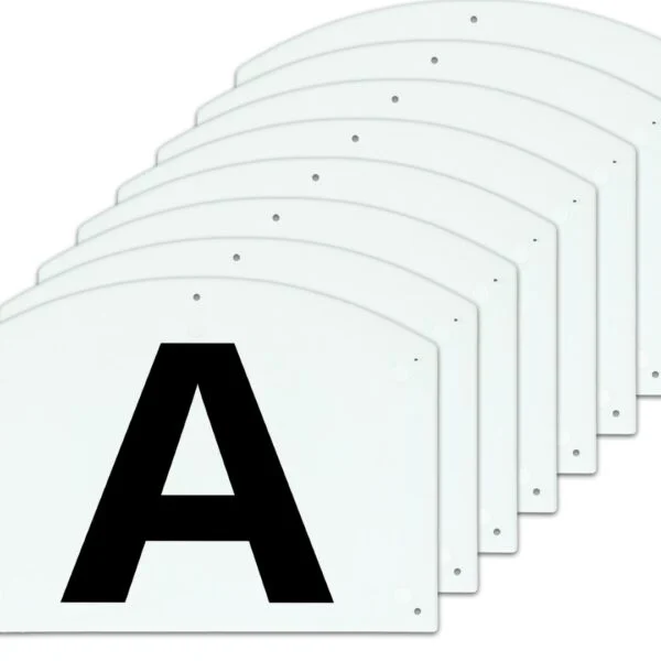 Drezurní písmena do jízdárny ABCEFHKM, 30 x 20 cm – Vplast