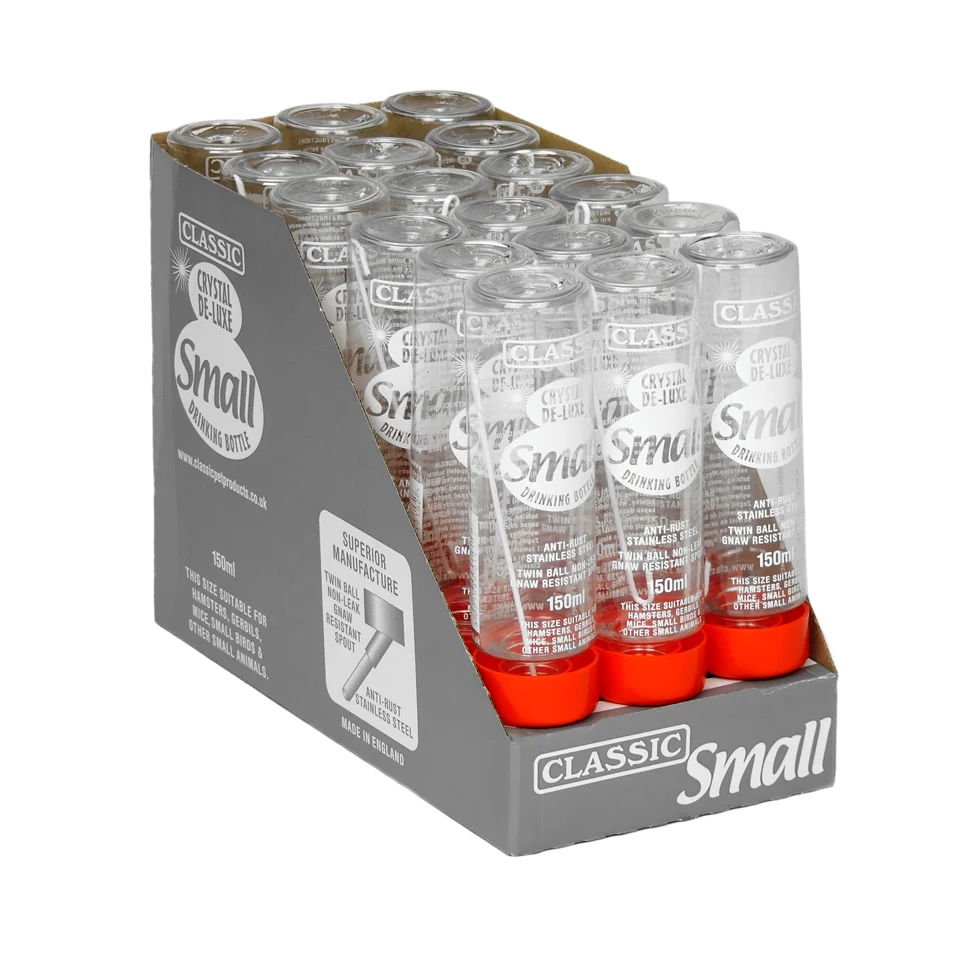 Plastová napájecí láhev pro hlodavce, 150 ml – Classic Crystal Deluxe - Obrázek 3
