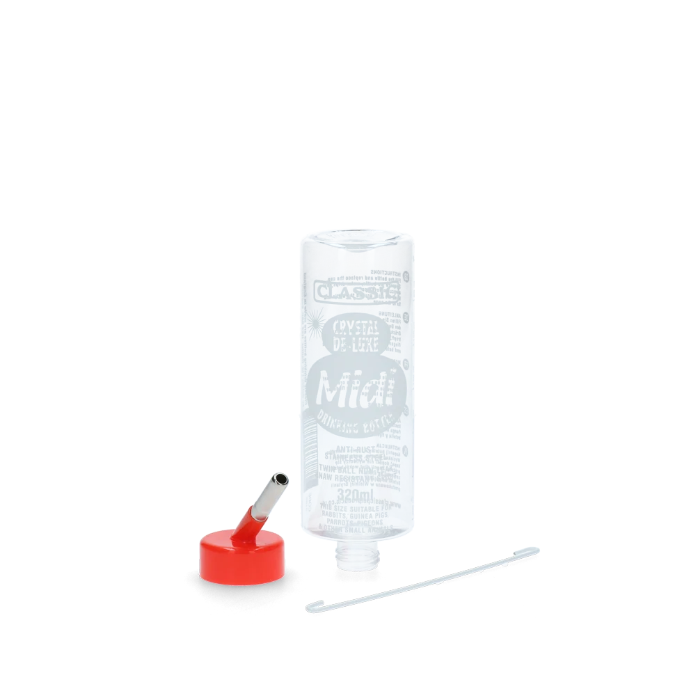 Plastová napájecí lahev pro hlodavce, 320 ml – Classic Crystal Deluxe - Obrázek 1