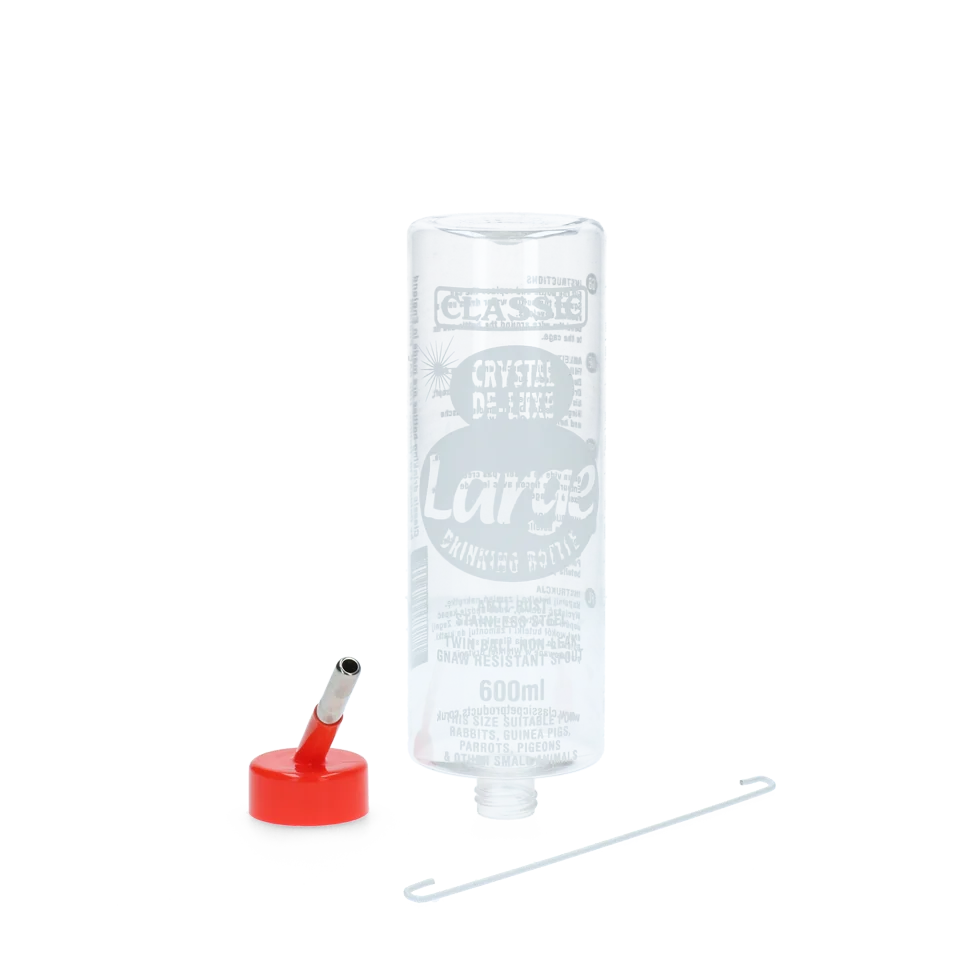 Plastová napájecí láhev pro hlodavce, 600 ml – Classic Crystal Deluxe - Obrázek 1