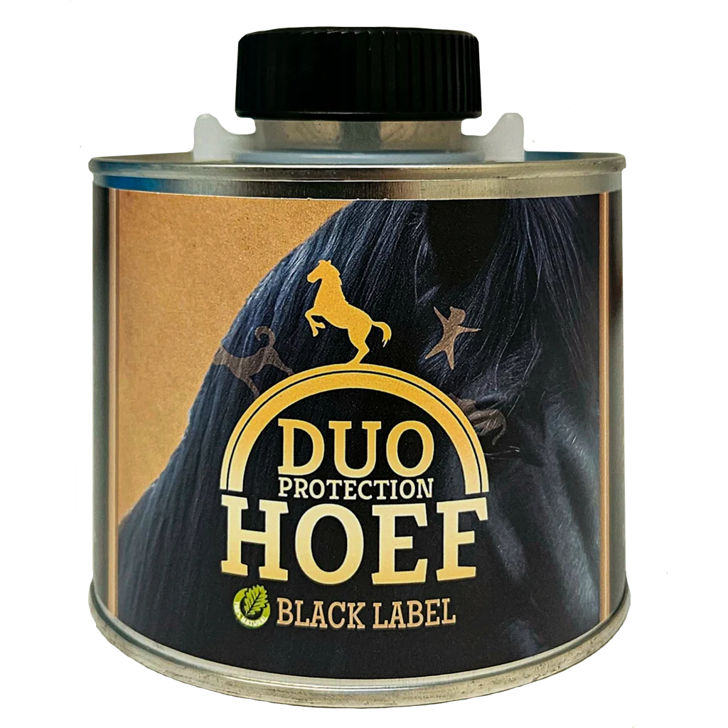 Černý přípravek na péči o tmavá kopyta, 500 ml – Duo Protection Hoef Black Label - Obrázek 1