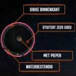 Tenisový míček pro psy s pískátkem M, Ø 6 cm, oranžový – Dog Comets Neutron Star - Obrázek 5