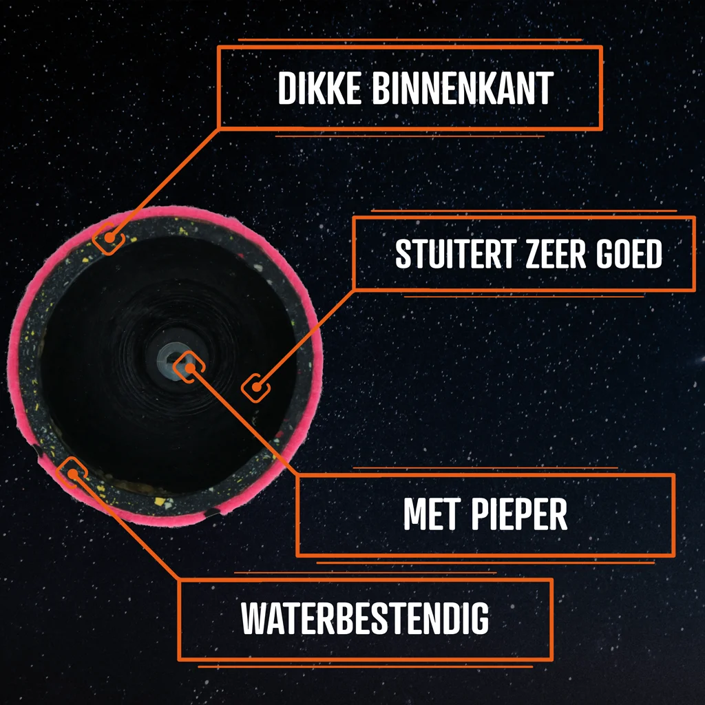 Tenisový míček pro psy s pískátkem M, Ø 6 cm, oranžový – Dog Comets Neutron Star - Obrázek 5